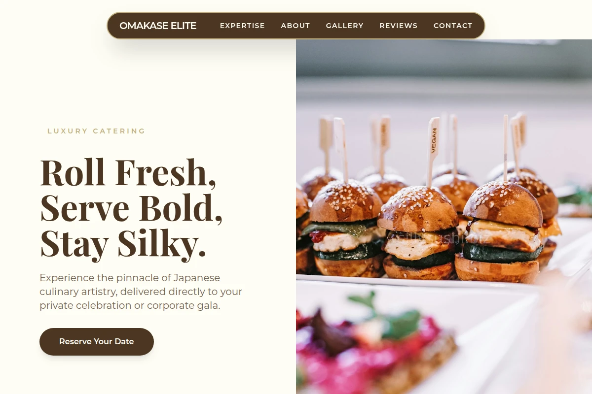 Premium Sushi Restaurant Website Design